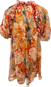 Organza  Entro Ruffle Neck Mini Dress