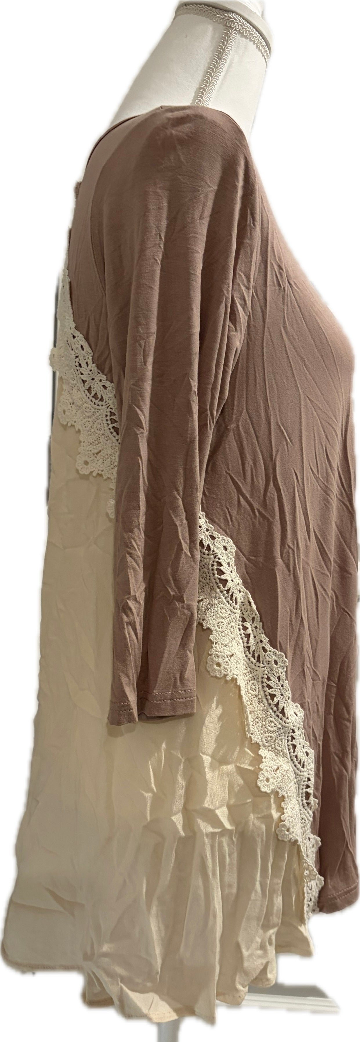 Boho Crochet Trim Blouse