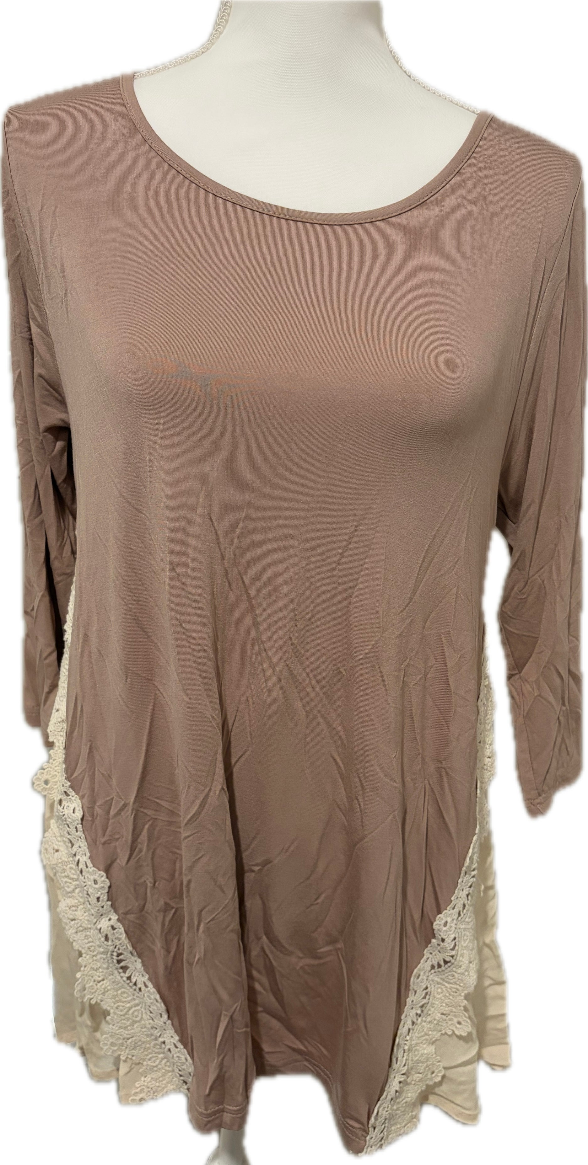 Boho Crochet Trim Blouse