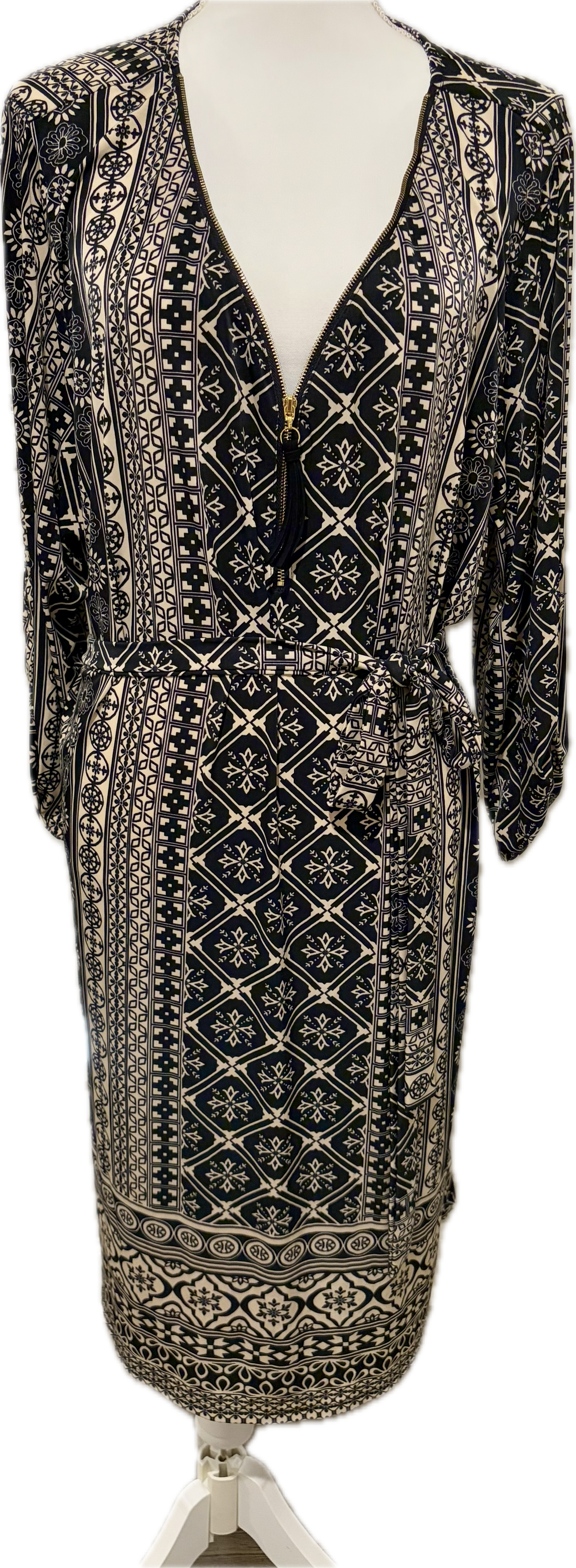 Tacera Print Plus Curve Shirt Dress