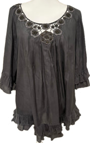 Rebecca Taylor Silk Beaded Blouse