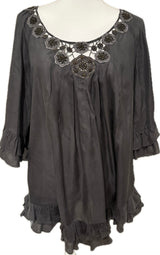 Rebecca Taylor Silk Beaded Blouse