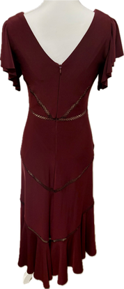 Taylor Hi/Low Flutter Sleeve Fitted Dress