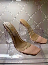 Fashion Nova Clear Block Heels
