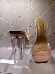 Fashion Nova Clear Block Heels