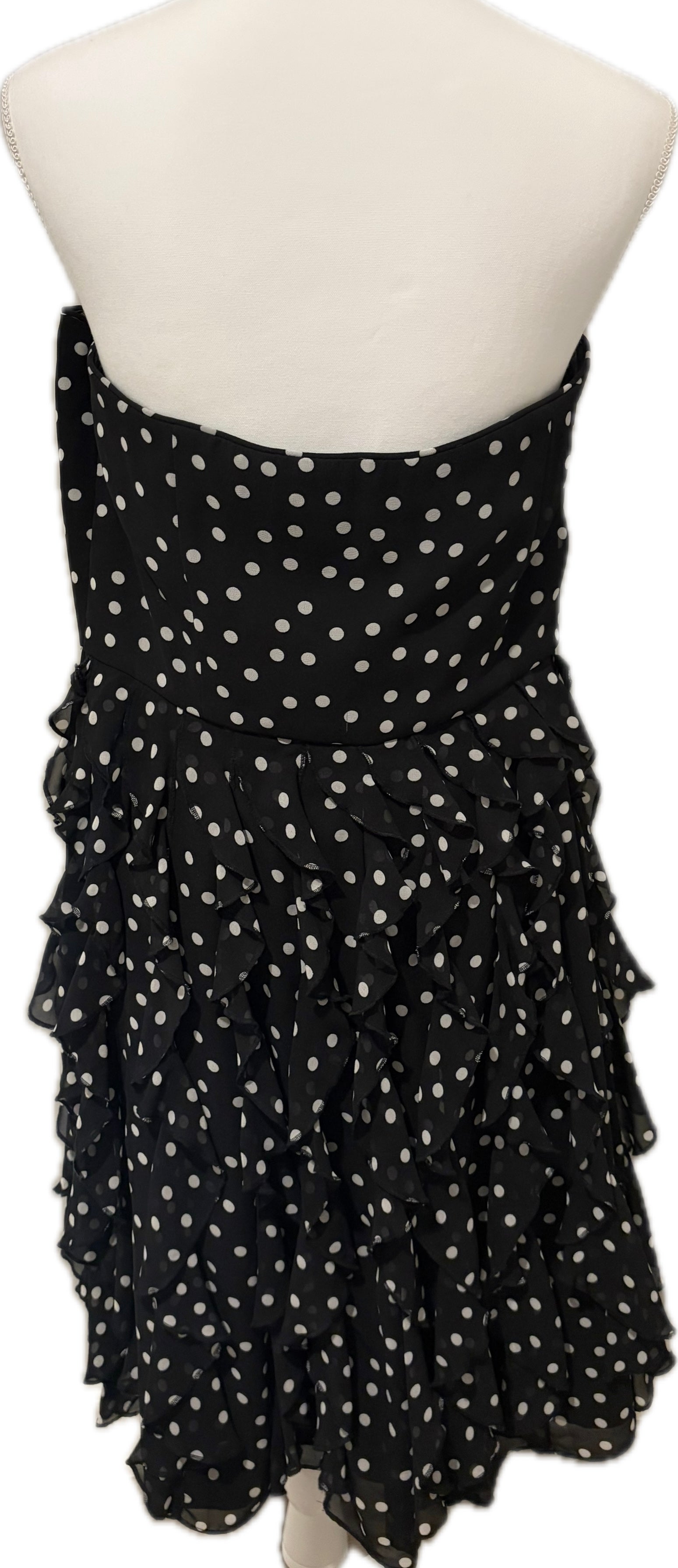 White House Black Market Strapless Ruffle Dress