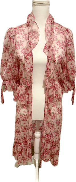 Sheer Floral Shimmer Robe