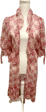 Sheer Floral Shimmer Robe