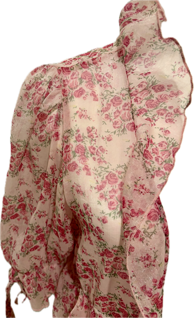 Sheer Floral Shimmer Robe