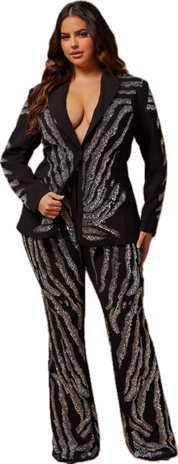 Nova Luxe Plus Curve Embellished Pantsuit
