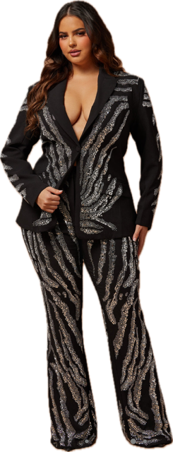 Nova Luxe Plus Curve Embellished Pantsuit