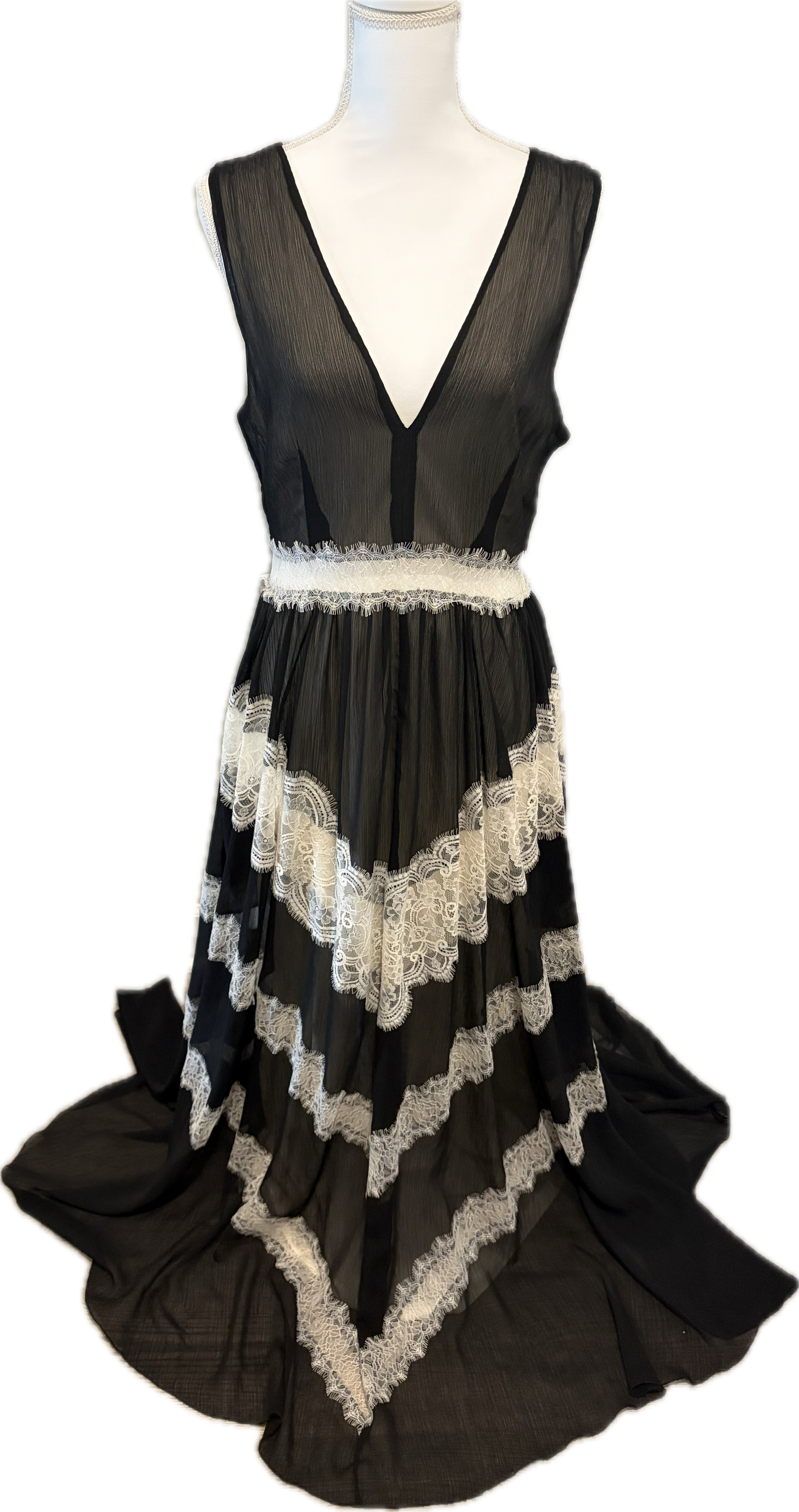 Venus Chiffon & Lace Maxi Dress