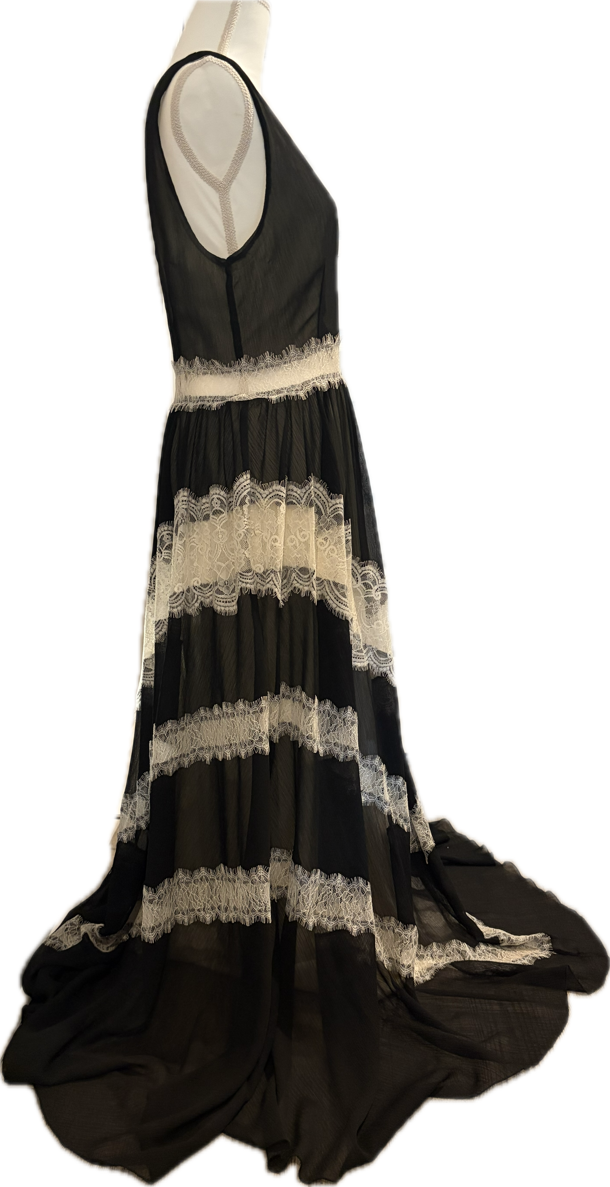 Venus Chiffon & Lace Maxi Dress