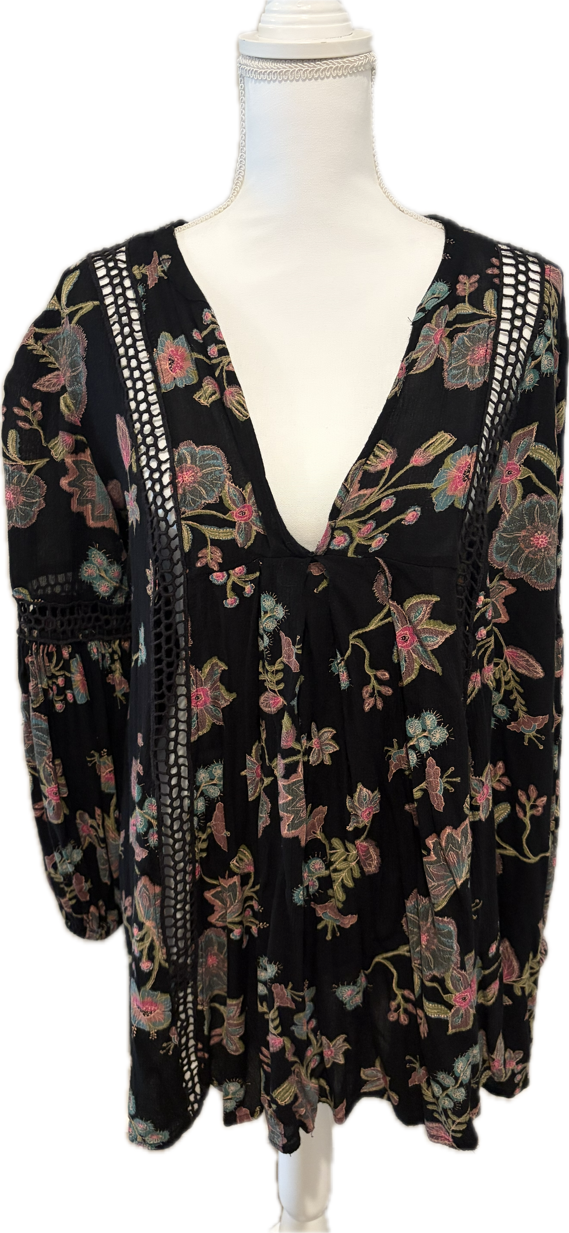 Free People Floral Print Mini Dress