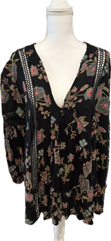 Free People Floral Print Mini Dress