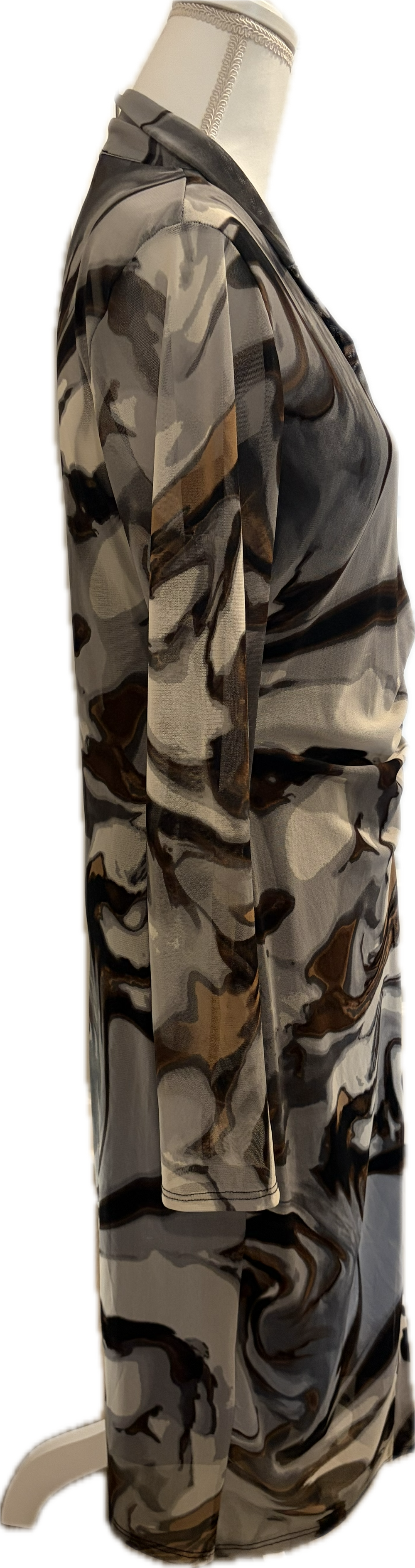 Tie Dye Mesh Button Front Dress