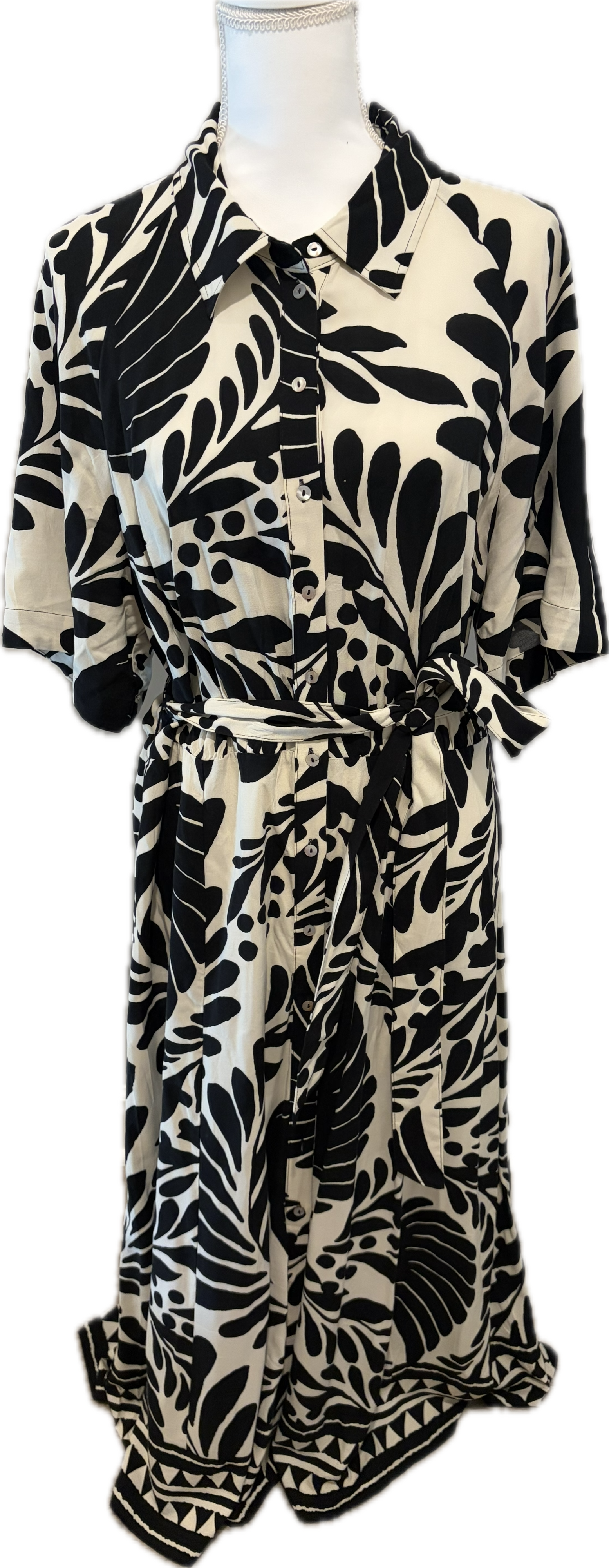 H&M Button Front Floral Print Dress