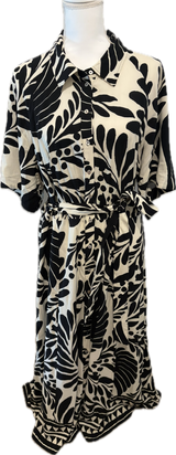 H&M Button Front Floral Print Dress