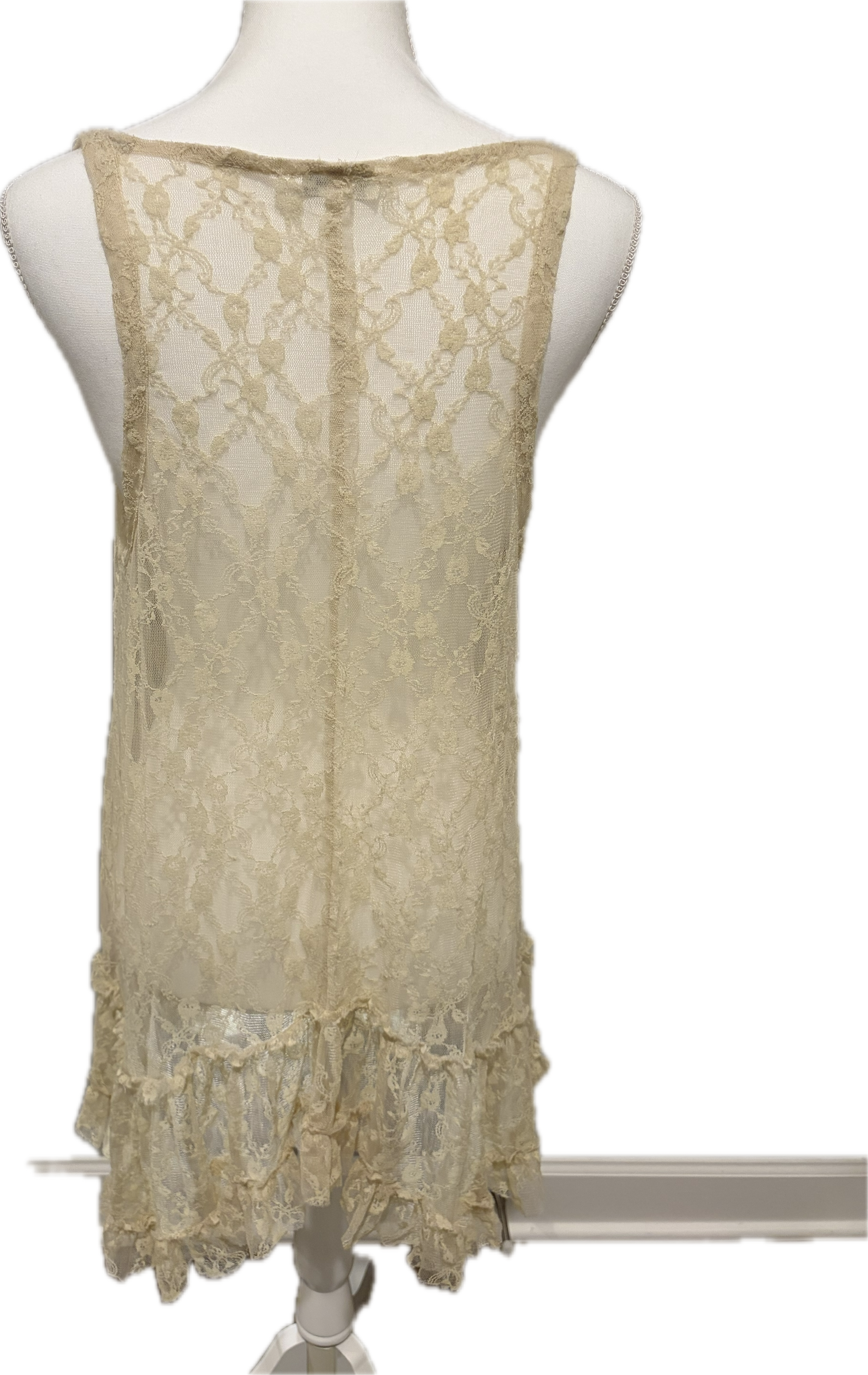 Free People Lace Flutter Top