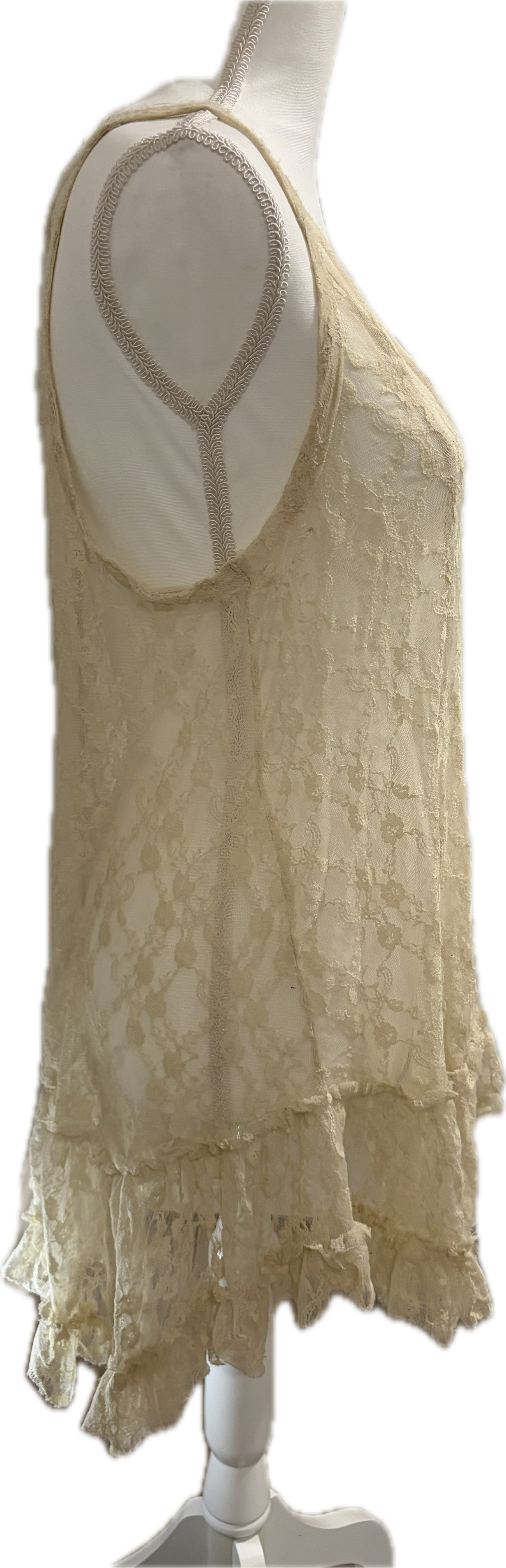 Free People Lace Flutter Top