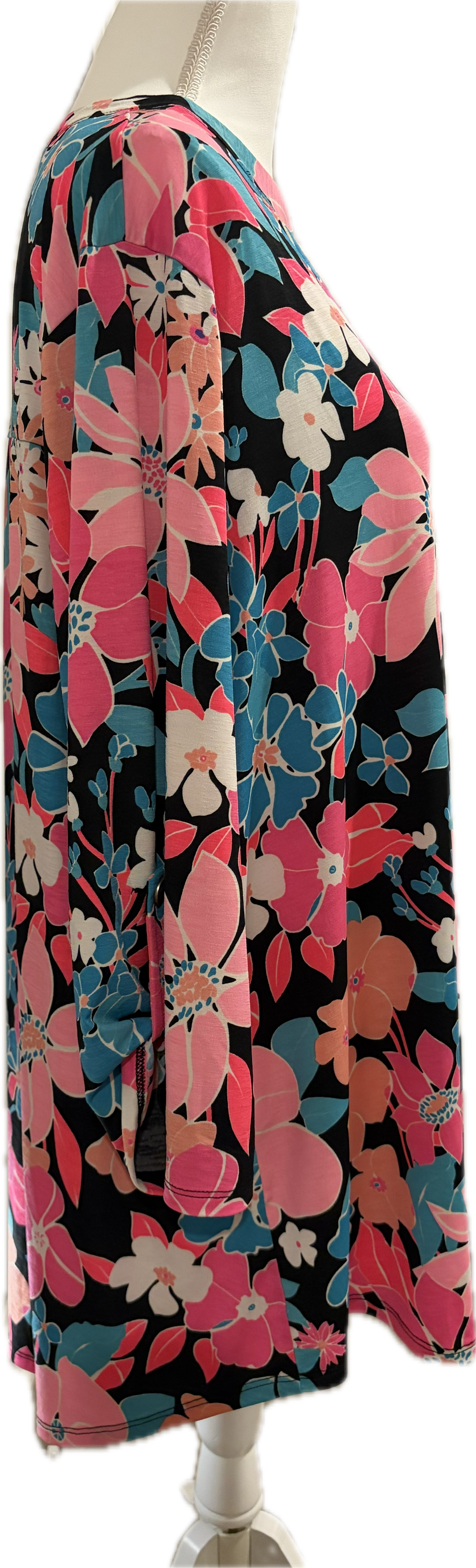 Dear Scarlett Floral Flowing Curve Top