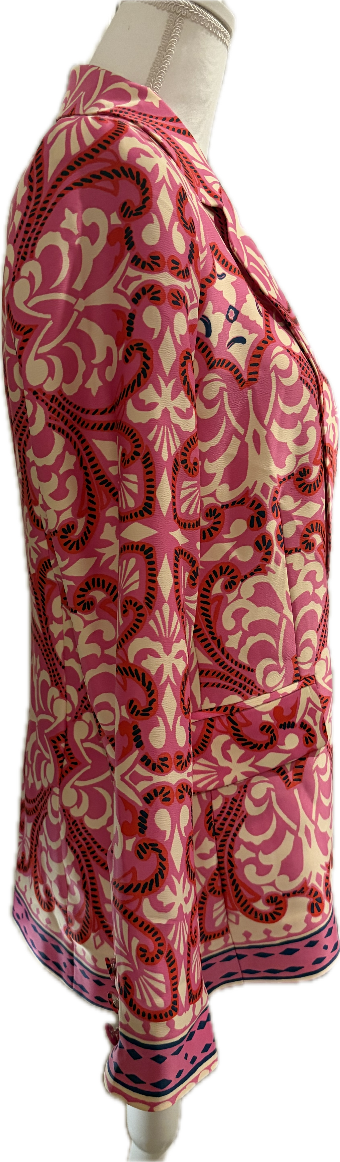 Rachel Zoe Printed Single Button Blazer