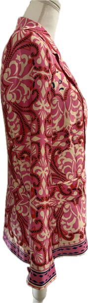 Rachel Zoe Printed Single Button Blazer