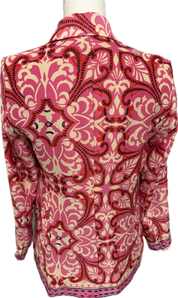 Rachel Zoe Printed Single Button Blazer