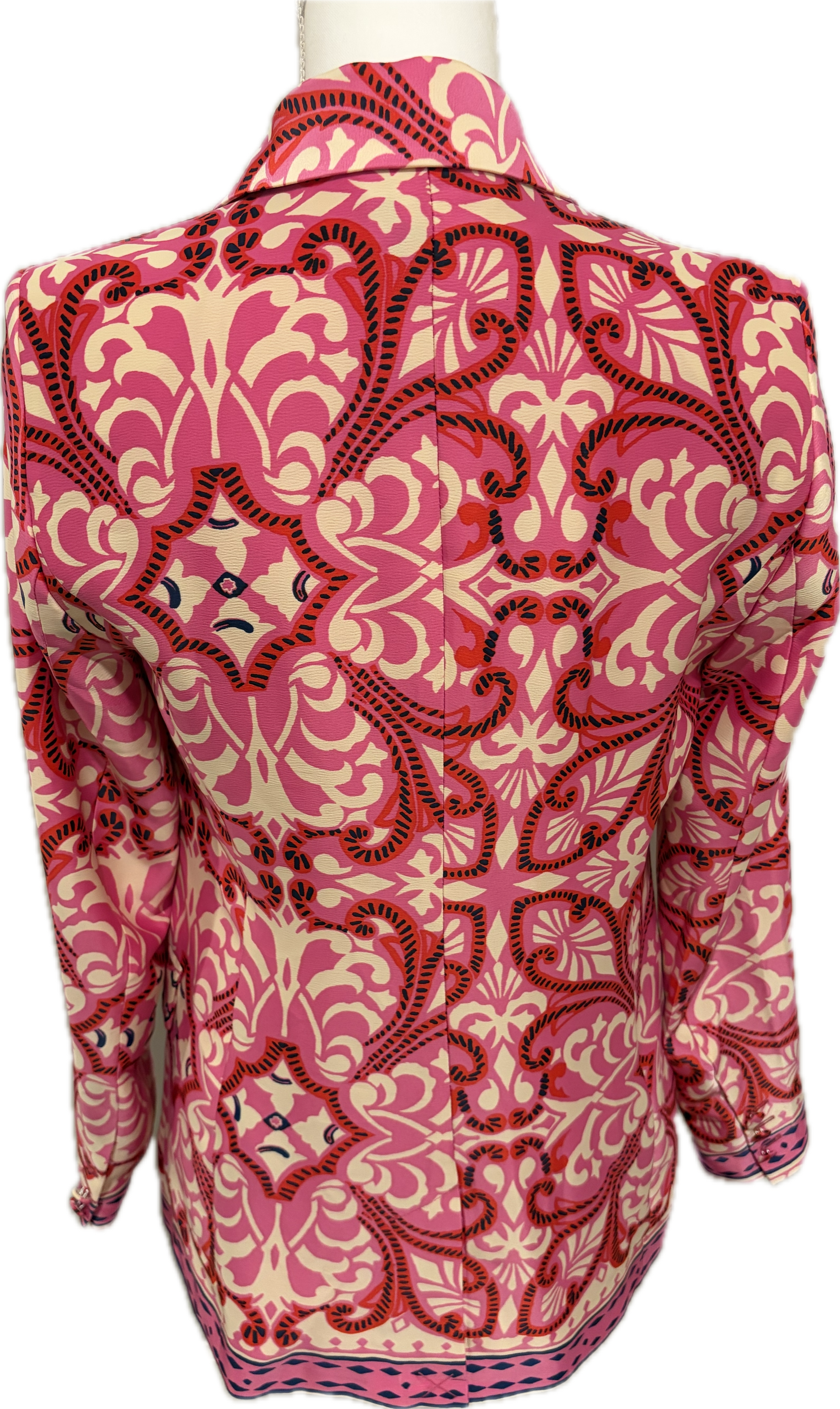 Rachel Zoe Printed Single Button Blazer