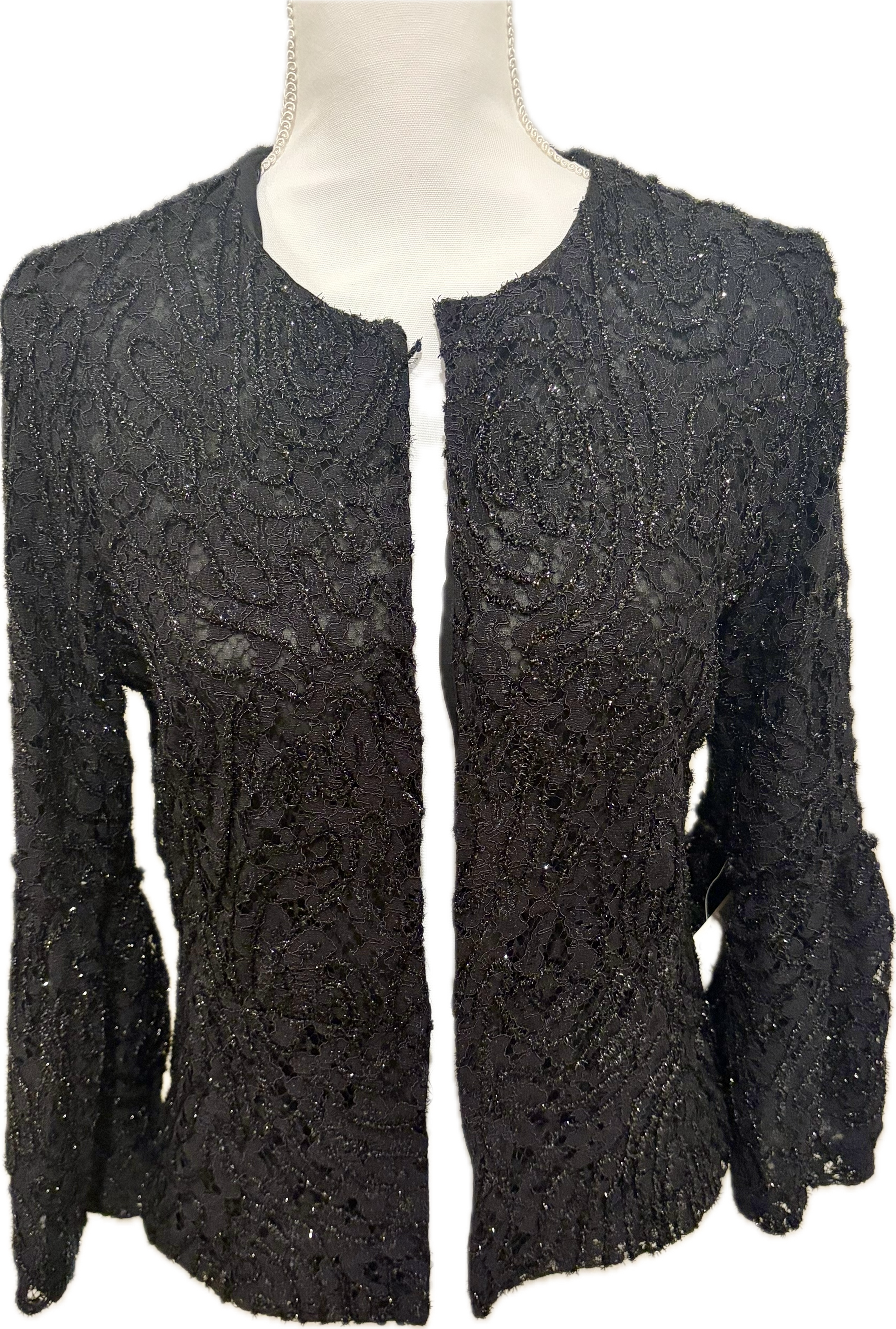 Zara Bell Sleeve Mesh Sequin Jacket