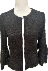 Zara Bell Sleeve Mesh Sequin Jacket