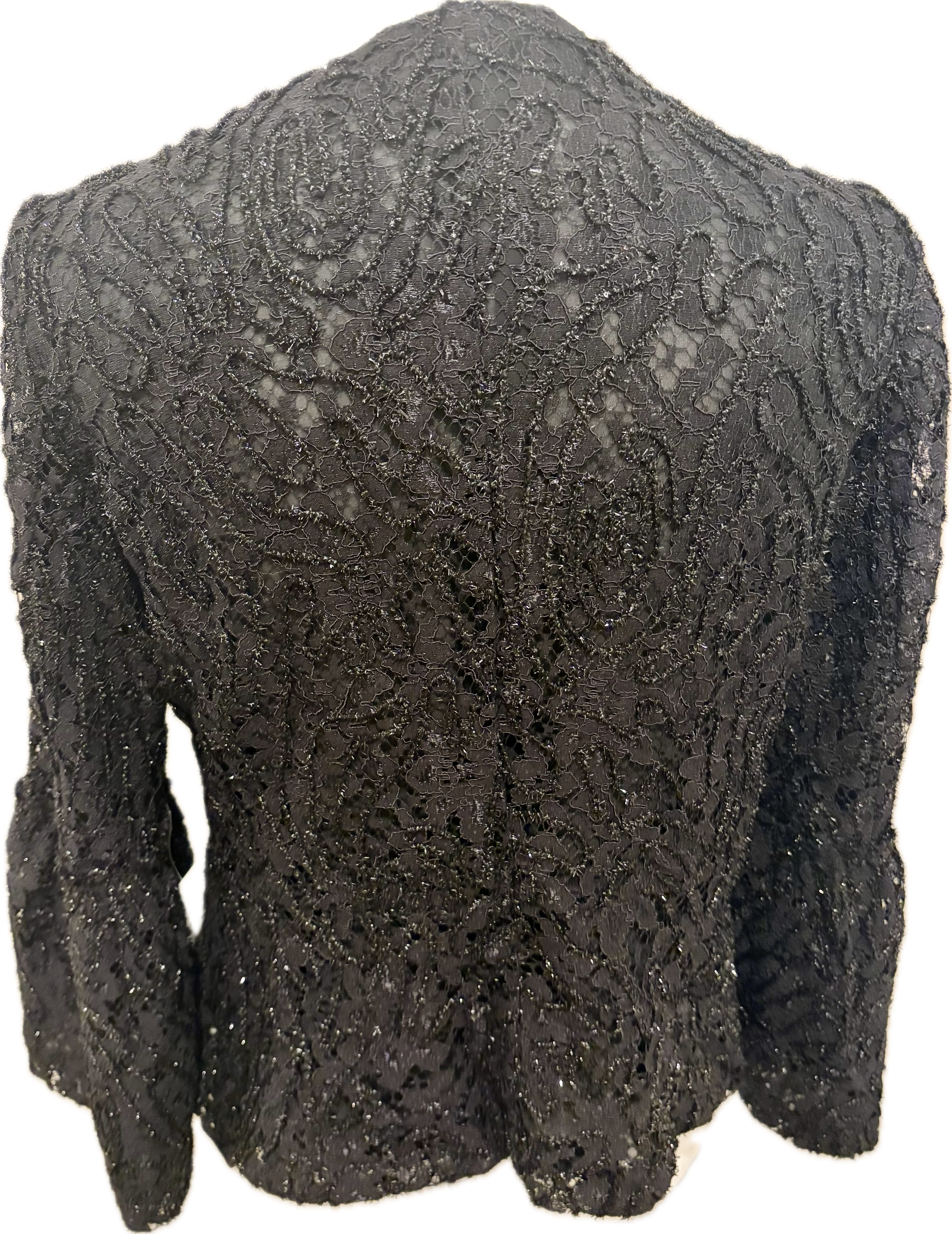 Zara Bell Sleeve Mesh Sequin Jacket
