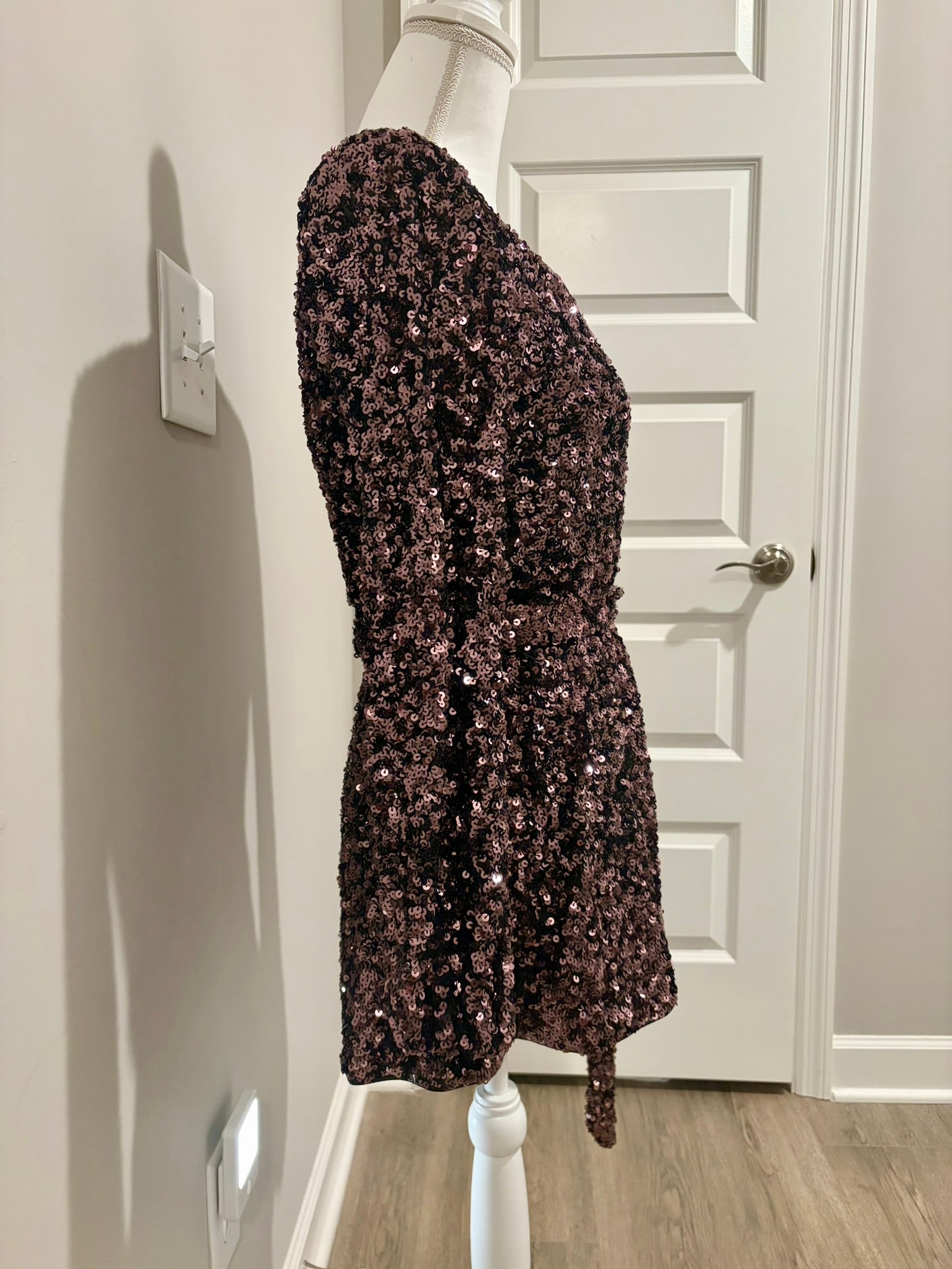 Sequin Belted Romper