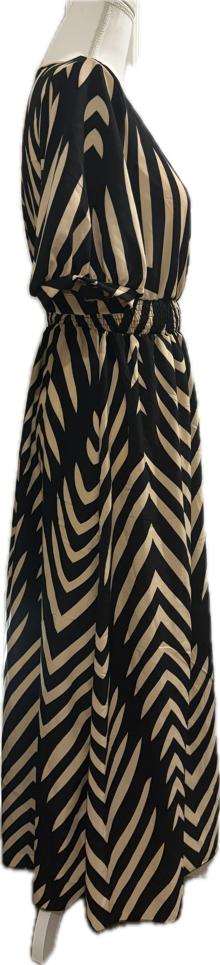 Printed V Neck Dress