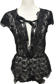 Lace Satin Tie Romper