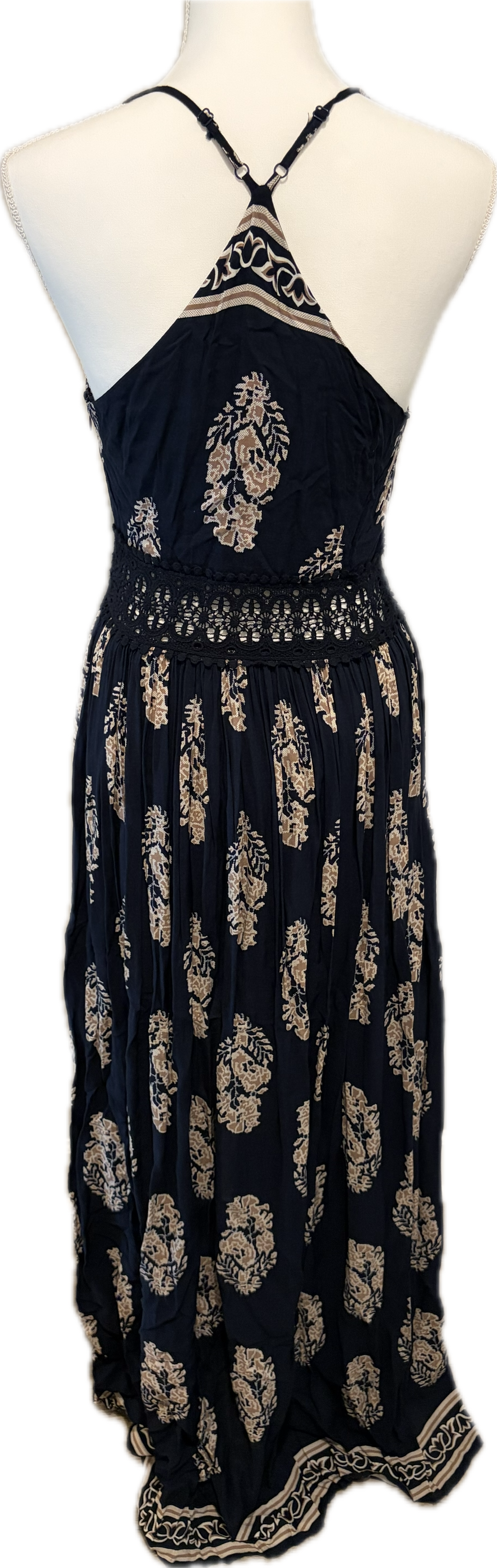 Bohemian Print Navy Blue Maxi Dress