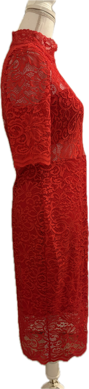 Express Mock Neck Lace Dress