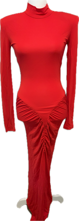 Matte Jersey Stretch Long Dress