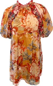 Organza  Entro Ruffle Neck Mini Dress