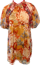 Organza  Entro Ruffle Neck Mini Dress