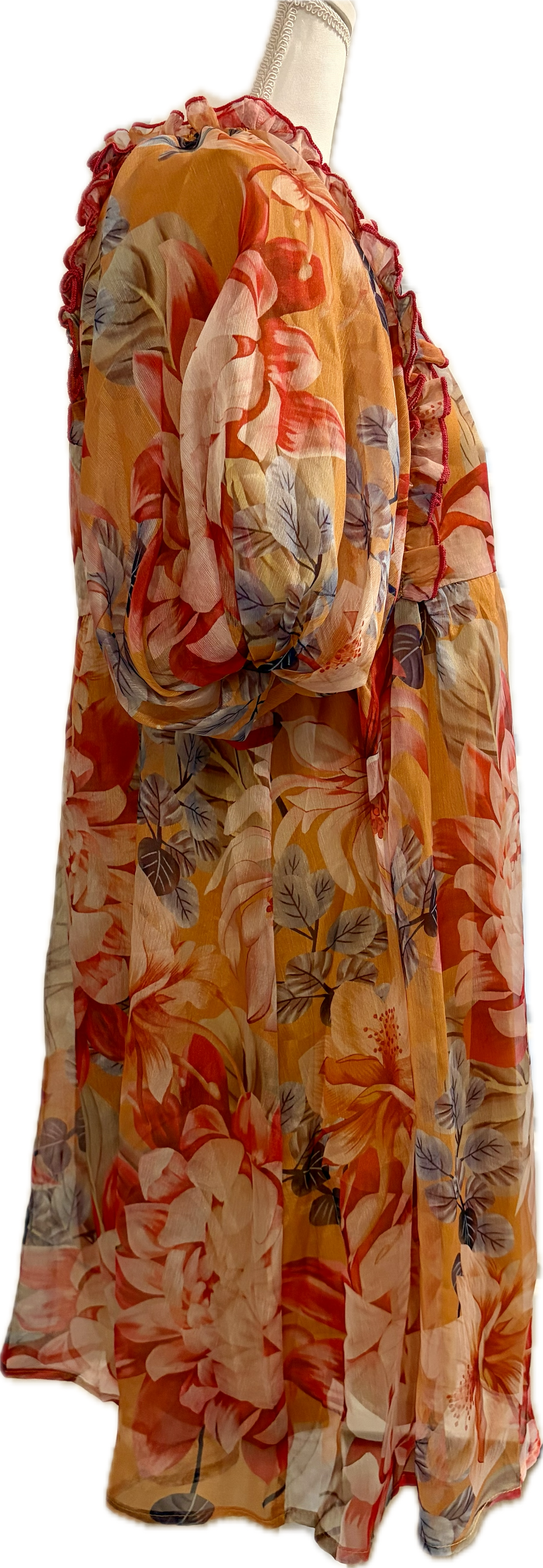 Organza  Entro Ruffle Neck Mini Dress