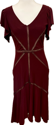 Taylor Hi/Low Flutter Sleeve Fitted Dress