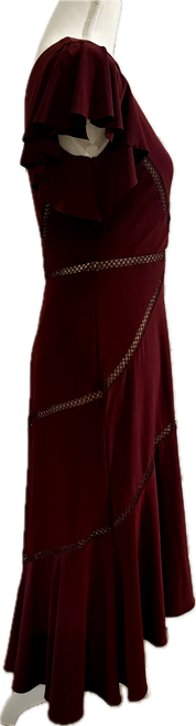 Taylor Hi/Low Flutter Sleeve Fitted Dress