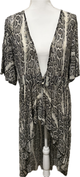 Hi/Low Plus Curve Snakeskin Duster