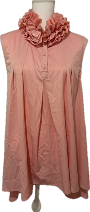 Sleeveless Ruffle Neck Shirt