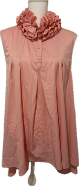 Sleeveless Ruffle Neck Shirt
