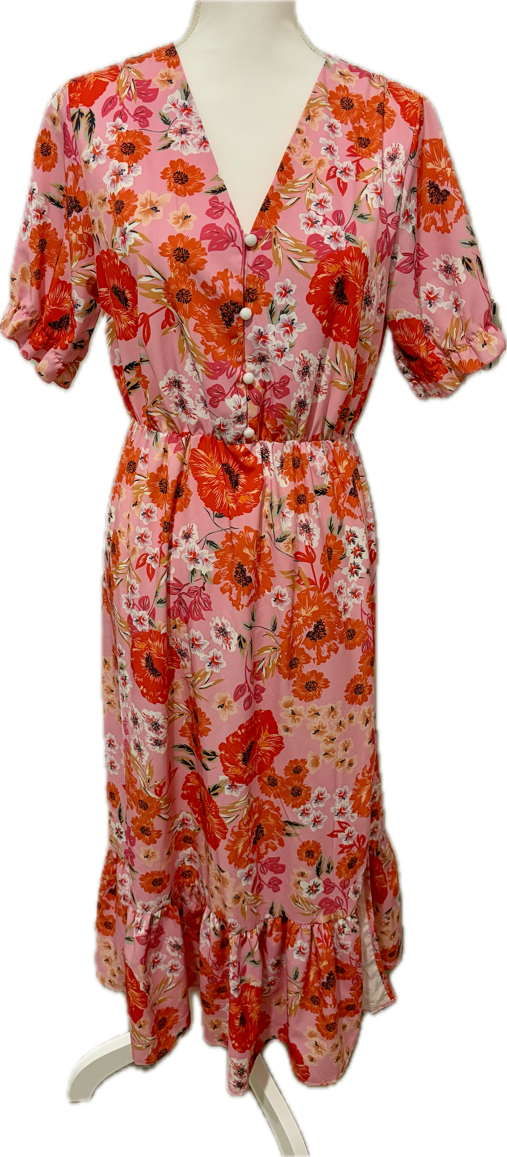 Floral Pink Prairie Dress