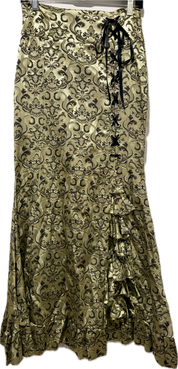 Jacquard Lace Front Ruffle Skirt