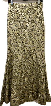 Jacquard Lace Front Ruffle Skirt
