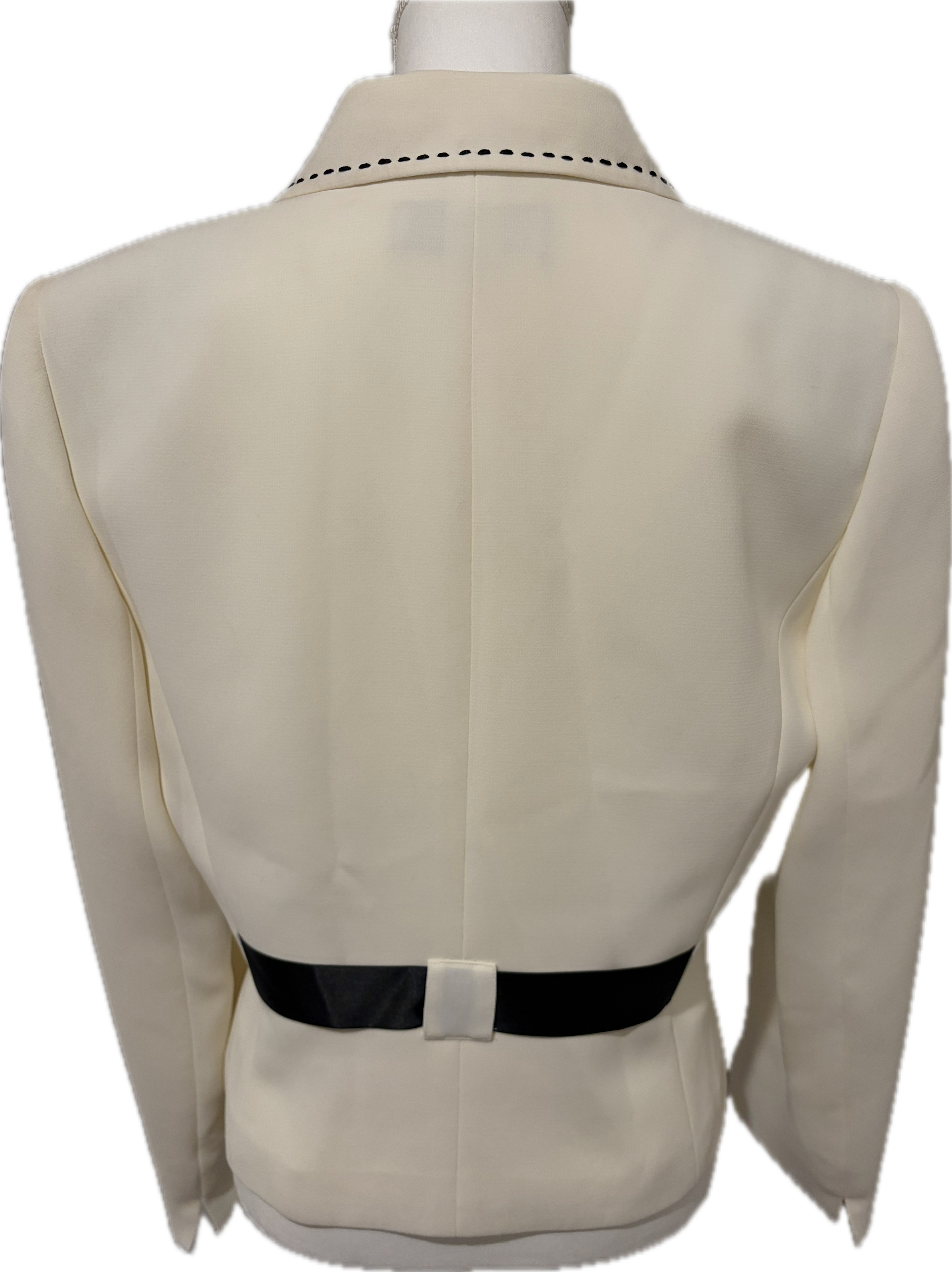 Tahari Satin Belted Bow Blazer